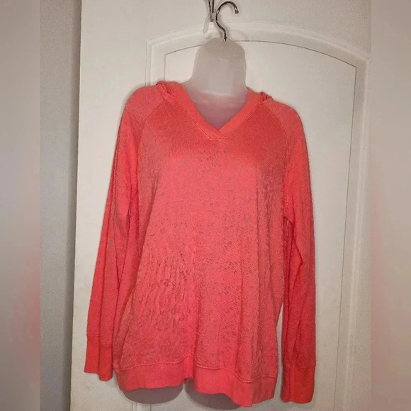 2/$30 Coral Long-Sleeve V-Neck Bold intricate NORTHCREST hoodie(#828) - Picture 1 of 9
